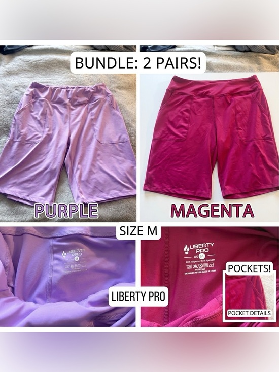 liberty Pants - Bundle Liberty Pro Women's Purple and Magenta Bike Shorts - Medium